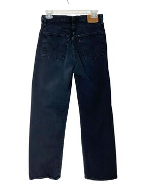 Levis Ribcage Straight Jeans Womens Size 28 Small 6 Black Ankle Crop Levi’s Gray